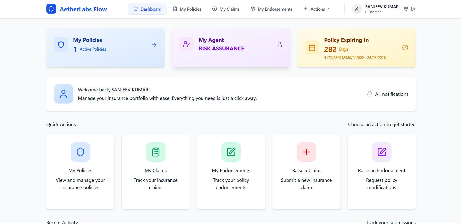 AetherLabs Hub Client Portal
